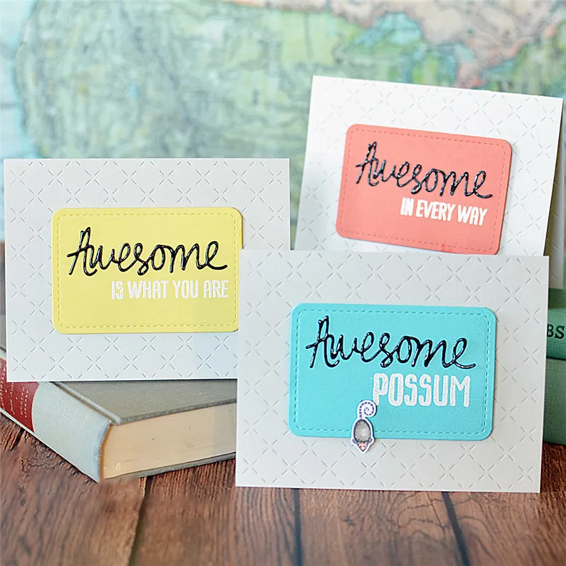 Naifumodo Letter Words Awesome Metal Die Cutting Dies for Scrapbooking Craft Photo Album Embossing Stencil Card Decoration
Naifumodo Letter Words Awesome Metal Die Cutting Dies for Scrapbooking Craft Photo Album Embossing Stencil Card Decoration