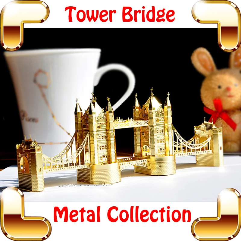 New Year Gift P009-G P009-S London Tower Bridge 3D Metal Building Toy Miniature Model Scale Decoration DIY Mini Puzzle Space Toy
New Year Gift P009-G P009-S London Tower Bridge 3D Metal Building Toy Miniature Model Scale Decoration DIY Mini Puzzle Space Toy