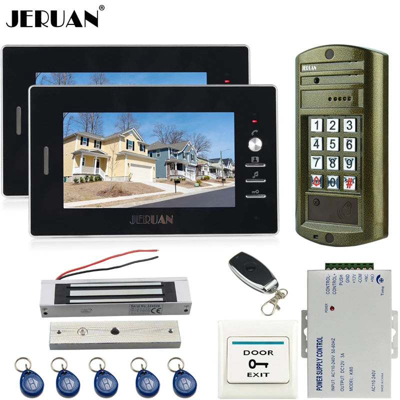 HOME NEW 7`` LCD Color Video Door Phone Intercom System kit 2 Monitor + Metal Panel waterproof password HD Mini Camera+ Power
HOME NEW 7`` LCD Color Video Door Phone Intercom System kit 2 Monitor + Metal Panel waterproof password HD Mini Camera+ Power