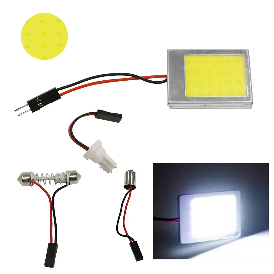 2 Sets T10 24 SMD COB LED Panel Dome Festoon BA9S Car Auto Interior car TOP Lamp Light Source White Color Free Shipping New 
2 Sets T10 24 SMD COB LED Panel Dome Festoon BA9S Car Auto Interior car TOP Lamp Light Source White Color Free Shipping New