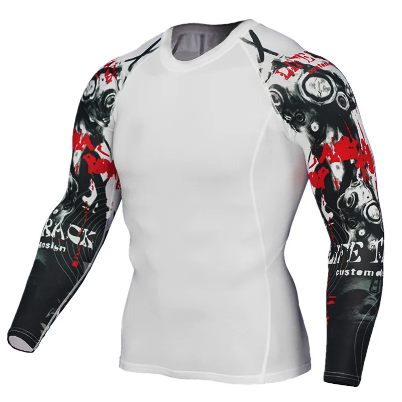 Running Compression T-shirt Men Long Sleeve Fitness Tights Print White Tops Tee Gyms Fitness Men T-shirt Rashguard Dropshipping
Running Compression T-shirt Men Long Sleeve Fitness Tights Print White Tops Tee Gyms Fitness Men T-shirt Rashguard Dropshipping