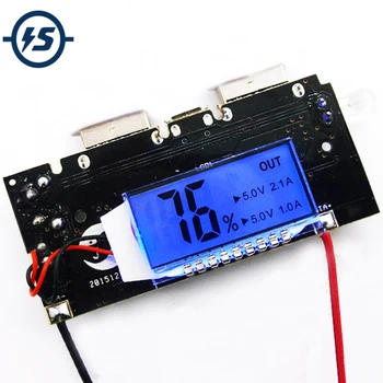Mobile Power Bank Charger Module Step Up Boost Lithium Battery Charging Board LCD Display Double USB Output 5V 2.1A 1A 3V to 5V
Mobile Power Bank Charger Module Step Up Boost Lithium Battery Charging Board LCD Display Double USB Output 5V 2.1A 1A 3V to 5V