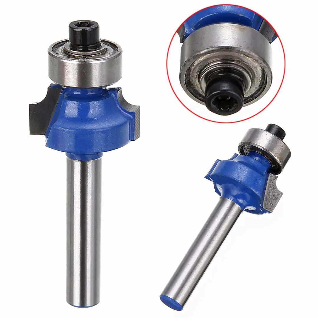 1/4" Radius Round Over Router Bit Woodworking Chisel Cutter Tool 1/4" Shank Blue