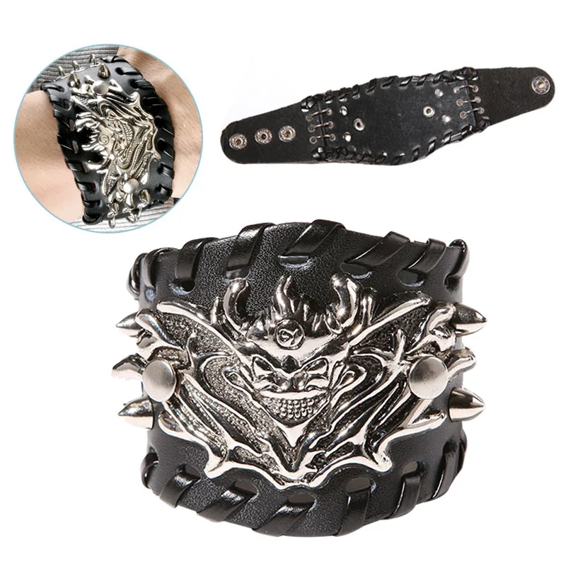 Fashion Jewelry PU Leather Punk Rock Dragon Wristband Bangle Black Men Boys Bracelet Gift 88 M8694
Fashion Jewelry PU Leather Punk Rock Dragon Wristband Bangle Black Men Boys Bracelet Gift 88 M8694