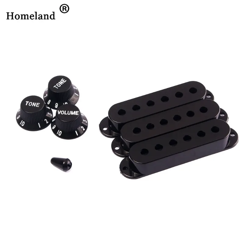 Guitar Pickup covers Accessories Black Guitar Parts Set Switch tip Single Coil Pickup Cover 1 Volume 2 Tone Knobs
Guitar Pickup covers Accessories Black Guitar Parts Set Switch tip Single Coil Pickup Cover 1 Volume 2 Tone Knobs