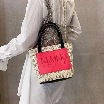 2019 New Quality Luxury Handbag Elegant Handmade Woven Straw Shoulder Bag Letter High Quality Travel Shoulder Messenger Bag
2019 New Quality Luxury Handbag Elegant Handmade Woven Straw Shoulder Bag Letter High Quality Travel Shoulder Messenger Bag
