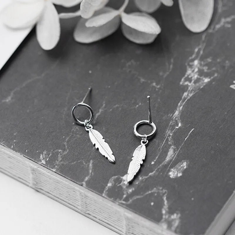 DreamySky Pure 925 Sterling Silver Feather Earrings For Women Girls Christmas Gift Brincos Pendientes Drop Shipping
DreamySky Pure 925 Sterling Silver Feather Earrings For Women Girls Christmas Gift Brincos Pendientes Drop Shipping