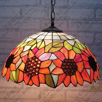 16inch European sunflower garden Stained Glass pendant Lamp for Bedroom E27 110-240V 
16inch European sunflower garden Stained Glass pendant Lamp for Bedroom E27 110-240V
