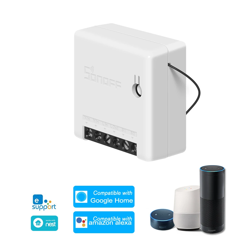 SONOFF MINI Smart Switch WiFi Two Way Support DIY Modification Wifi Smart Switch Smart Home for Google Home/Nest IFTTT Alexa
SONOFF MINI Smart Switch WiFi Two Way Support DIY Modification Wifi Smart Switch Smart Home for Google Home/Nest IFTTT Alexa