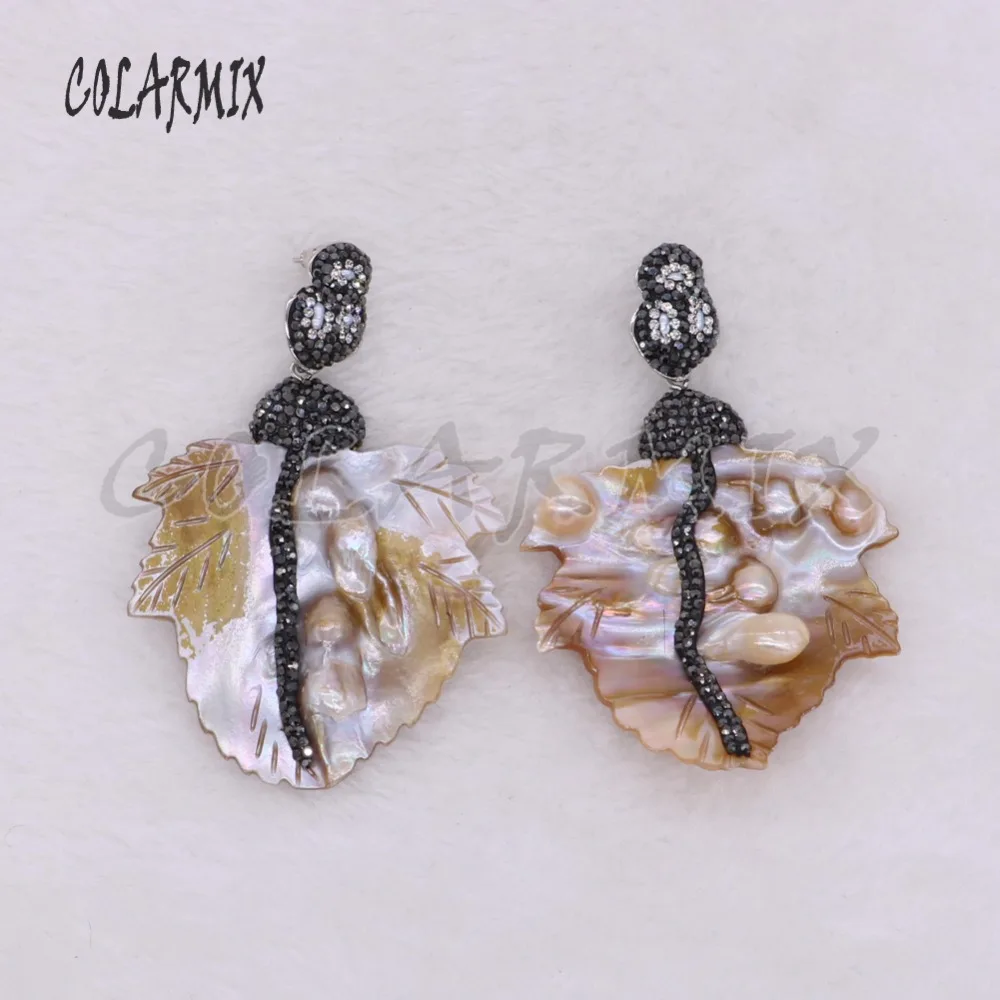 Natural Carve shell earrings high quality Irregular shell earrings maple shape earrings fashion jewelry earrings 2227
Natural Carve shell earrings high quality Irregular shell earrings maple shape earrings fashion jewelry earrings 2227