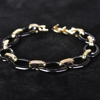 Dazz Oval Cubic Zircon Ceramic Bracelets for Women Charm Pulseras Mujer Gold Soft Copper Men bracelet China Porcelain Jewelry
Dazz Oval Cubic Zircon Ceramic Bracelets for Women Charm Pulseras Mujer Gold Soft Copper Men bracelet China Porcelain Jewelry