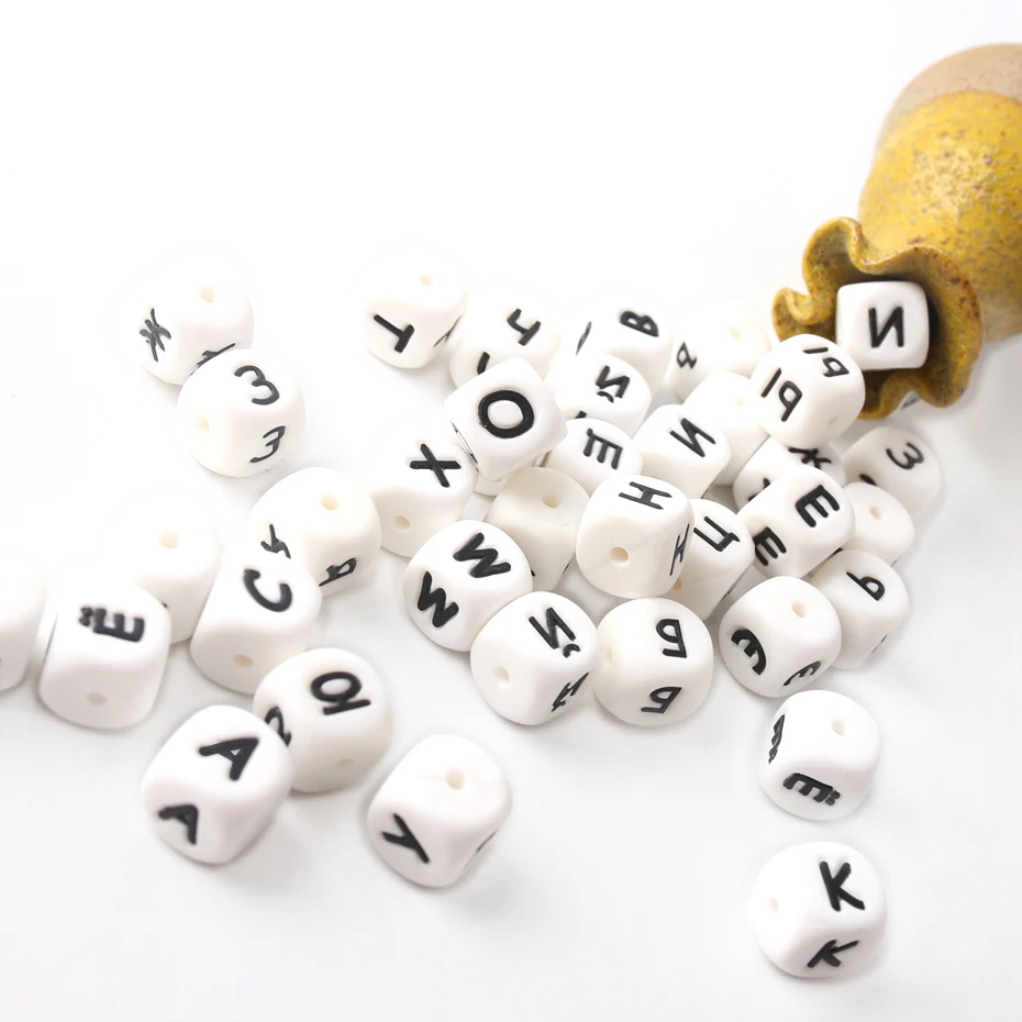 Bite Bites 15pcs Food Grade Silicone Beads Russian Letter Name on Pacifier Chain Clips 12mm Chewing Alphabet Beads Baby Teether
Bite Bites 15pcs Food Grade Silicone Beads Russian Letter Name on Pacifier Chain Clips 12mm Chewing Alphabet Beads Baby Teether