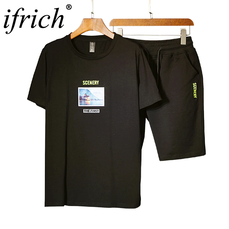 2019 High Quality Brand Men Tracksuit for Men 2 Pieces Set Casual Short Sleeve Oneck Fashion Printed 95%cotton Tshirt and Shorts
2019 High Quality Brand Men Tracksuit for Men 2 Pieces Set Casual Short Sleeve Oneck Fashion Printed 95%cotton Tshirt and Shorts
