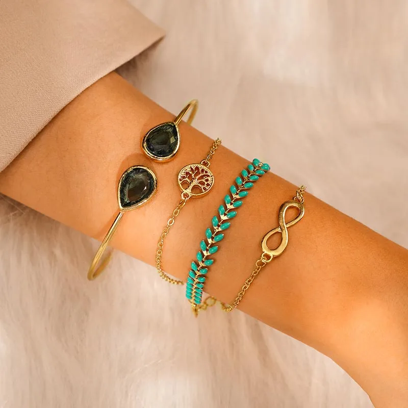 Green Crystal Ear of Wheat Chain Infinity Symbol Charm Bracelets for Women Life Tree Charm Braclets Fashion Bracelets Woman 2019
Green Crystal Ear of Wheat Chain Infinity Symbol Charm Bracelets for Women Life Tree Charm Braclets Fashion Bracelets Woman 2019