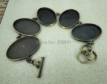 23x33mm Antique Bronze Brushed Blank Oval Bezel Trays Glass Cabochon Cuff Brass Bangle Bracelet Settings for DIY Jewelry Making
23x33mm Antique Bronze Brushed Blank Oval Bezel Trays Glass Cabochon Cuff Brass Bangle Bracelet Settings for DIY Jewelry Making