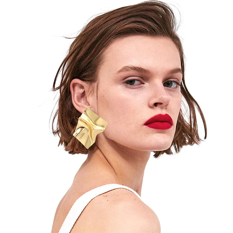 Exaggerated Wrinkle Flod ZA Metal Dangle Earrings Irregular Geometric Drop Earrings for Women Punk Party Jewelry ET955
Exaggerated Wrinkle Flod ZA Metal Dangle Earrings Irregular Geometric Drop Earrings for Women Punk Party Jewelry ET955