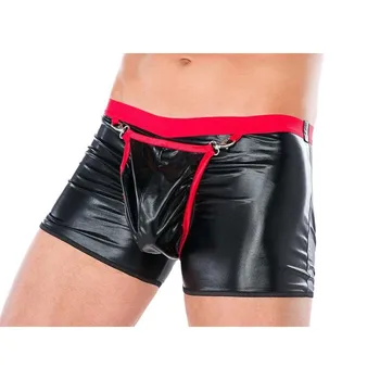Sexy Men's Underwear Patent Leather Shorts Nightclub Stage Ds Clothing Underwear Men Boxers Shorts
Sexy Men's Underwear Patent Leather Shorts Nightclub Stage Ds Clothing Underwear Men Boxers Shorts