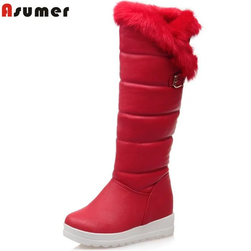 ASUMER Snow ankle boots new arrival in autumn embossed pu leather height increasing round toe slip-on feathers platform boots
ASUMER Snow ankle boots new arrival in autumn embossed pu leather height increasing round toe slip-on feathers platform boots