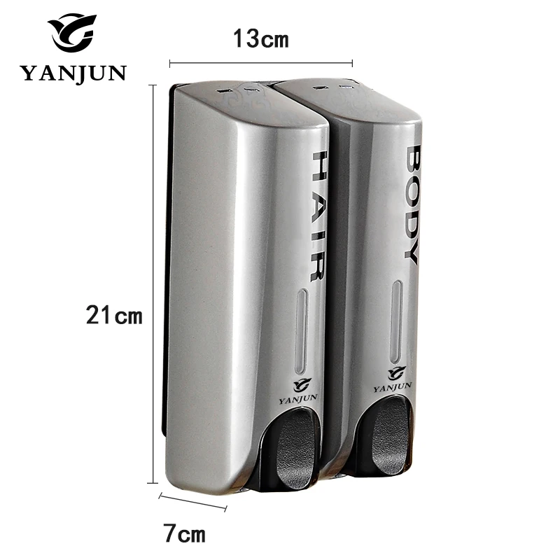 Yanjun Manual Hand Shower Shampoo Soap Dispenser Hand Sanitizer Pump 350ml*2 Wall-Mounted YJ2511-2
Yanjun Manual Hand Shower Shampoo Soap Dispenser Hand Sanitizer Pump 350ml*2 Wall-Mounted YJ2511-2