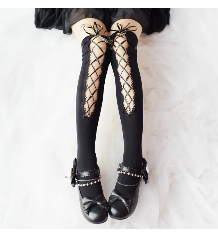 New personality Hollow strap black Long bronzing Velvet Spring and autumn Cosplay Lolita Stockings for Gift
New personality Hollow strap black Long bronzing Velvet Spring and autumn Cosplay Lolita Stockings for Gift