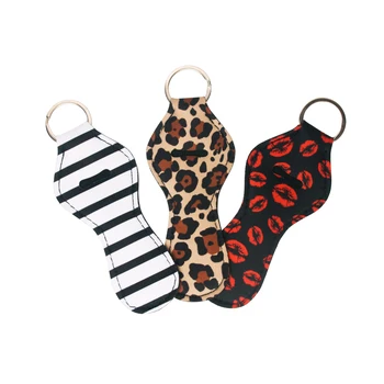 Wholesal Longer Size Chapstick Holder Leopard Neoprene KeyFob, Stripes Pattern Lip Palm Holder with Metal Ring DOM109084
Wholesal Longer Size Chapstick Holder Leopard Neoprene KeyFob, Stripes Pattern Lip Palm Holder with Metal Ring DOM109084