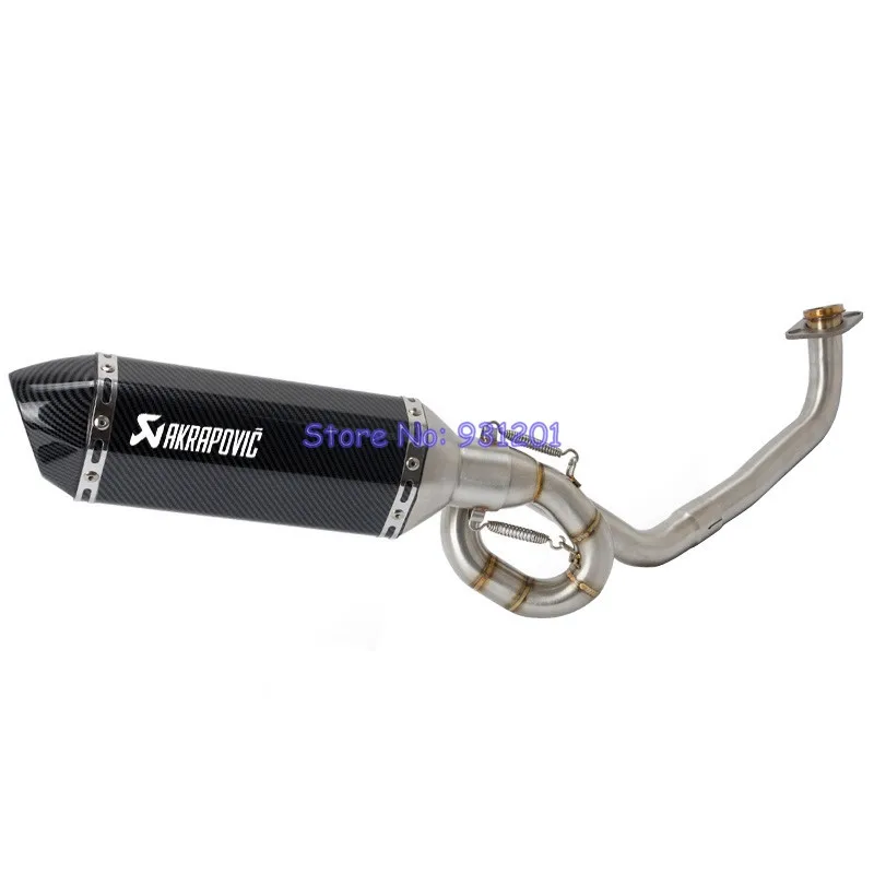 Motorcycle for Yamaha NVX 155 125 NVX155 AEROX 155 Full Exhaust Pipe System Slip On Front Pipe Headers with Akrapovic Muffler
Motorcycle for Yamaha NVX 155 125 NVX155 AEROX 155 Full Exhaust Pipe System Slip On Front Pipe Headers with Akrapovic Muffler