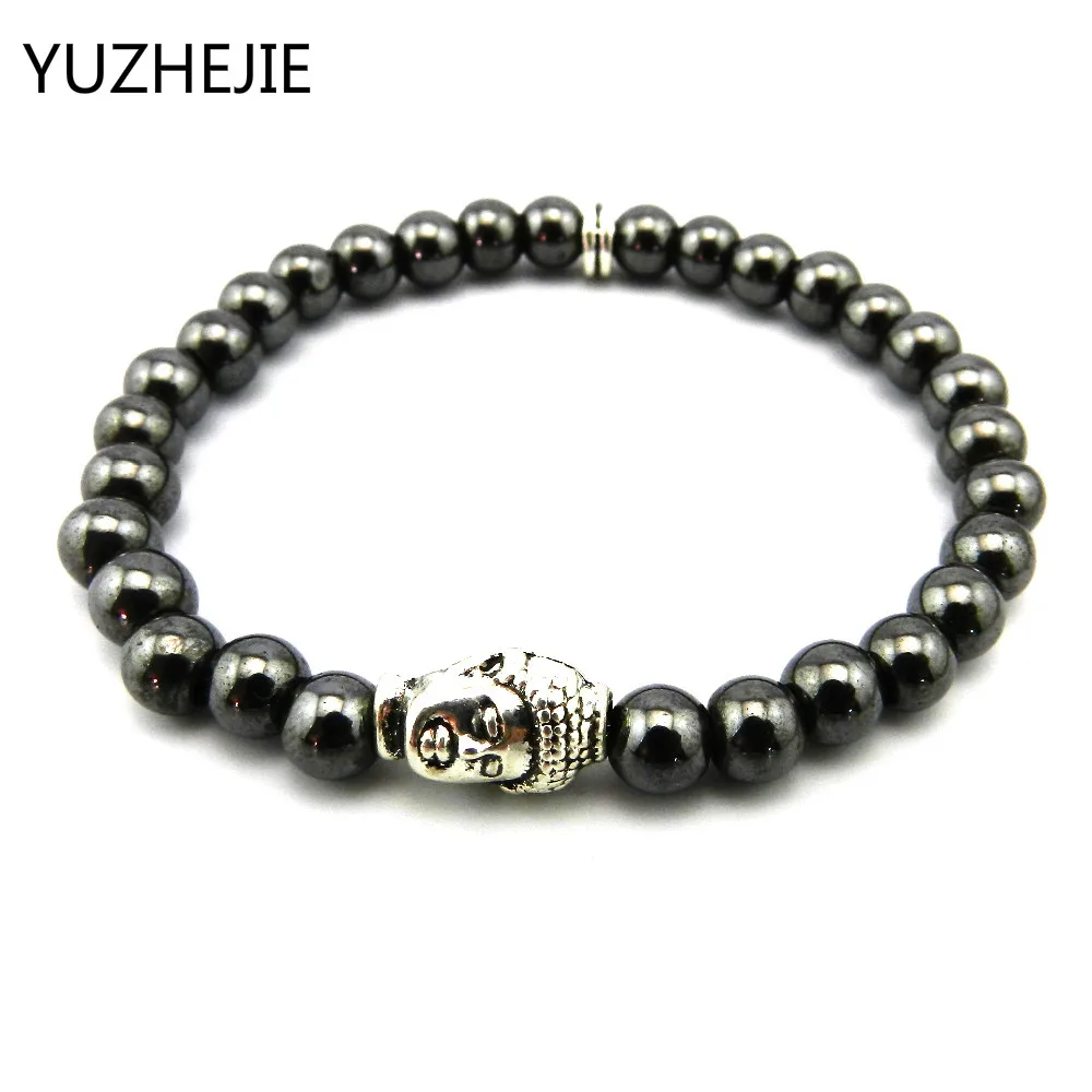 Natural Stone black Bracelets Femme Buddha head 6mm Hematite Beads Bracelets With Matte Onyx Stones Men Women Vintage Jewelry
Natural Stone black Bracelets Femme Buddha head 6mm Hematite Beads Bracelets With Matte Onyx Stones Men Women Vintage Jewelry