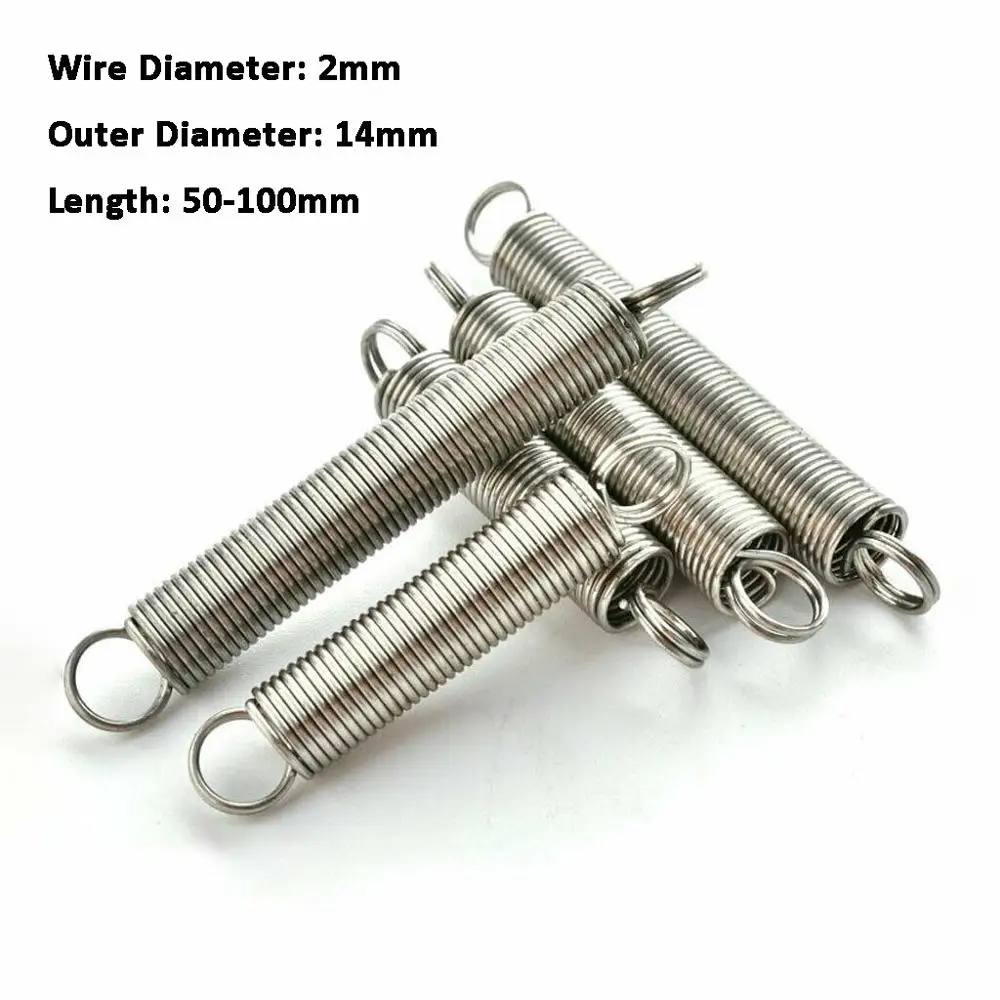 1Pcs 304 Stainless Dual Hook Small Expansion Tension Spring Hardware Accessories Wire Diameter 2mm Outer Diameter 14mm
1Pcs 304 Stainless Dual Hook Small Expansion Tension Spring Hardware Accessories Wire Diameter 2mm Outer Diameter 14mm