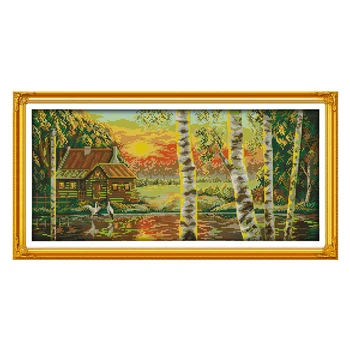 Joy Sunday chinese crossstitch kits Golden sunshine scene DMC14CT11CTcottonfabric livingroom restaurant home hotel painting
Joy Sunday chinese crossstitch kits Golden sunshine scene DMC14CT11CTcottonfabric livingroom restaurant home hotel painting