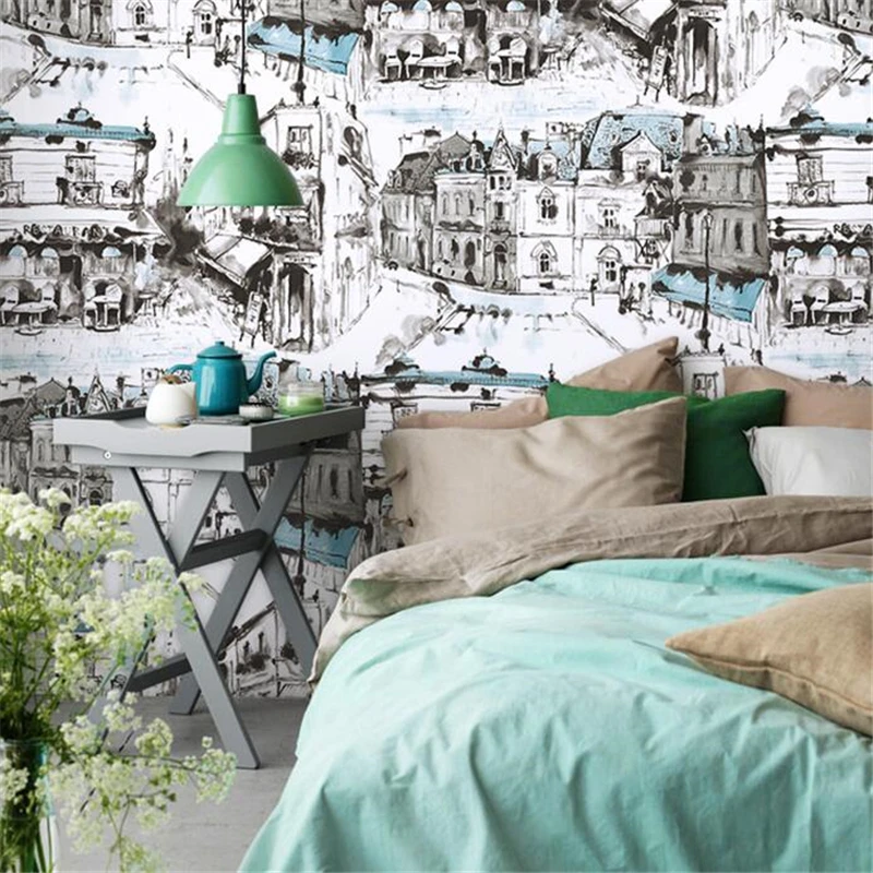 beibehang Hand-painted abstract black and white ink city streetscape art wallpaper wallpaper restaurant bar background wallpaper
beibehang Hand-painted abstract black and white ink city streetscape art wallpaper wallpaper restaurant bar background wallpaper