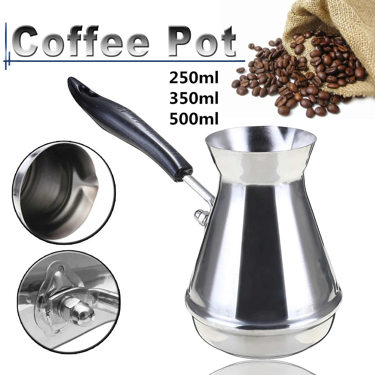 250ml 350ml 500ml Coffee Maker Pot For Home Turkish Coffee Portable Stainless Steel Pot Mini Machine Manual Spout Kettle
250ml 350ml 500ml Coffee Maker Pot For Home Turkish Coffee Portable Stainless Steel Pot Mini Machine Manual Spout Kettle