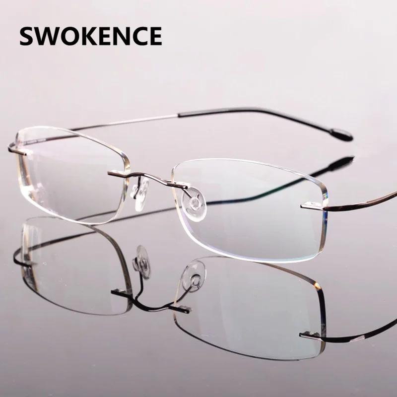 SWOKENCE Fashion Rimless Reading Glasses Women Men High Quality Ultralight Flexible Alloy Temple HD Presbyopic Eyeglasses R109
SWOKENCE Fashion Rimless Reading Glasses Women Men High Quality Ultralight Flexible Alloy Temple HD Presbyopic Eyeglasses R109