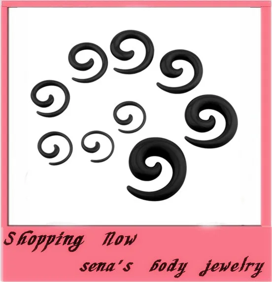 Wholesale 800Pcs Black Acrylic Spiral Taper Flesh Tunnel Ear Stretcher Expander Plug Twirl Snail
Wholesale 800Pcs Black Acrylic Spiral Taper Flesh Tunnel Ear Stretcher Expander Plug Twirl Snail
