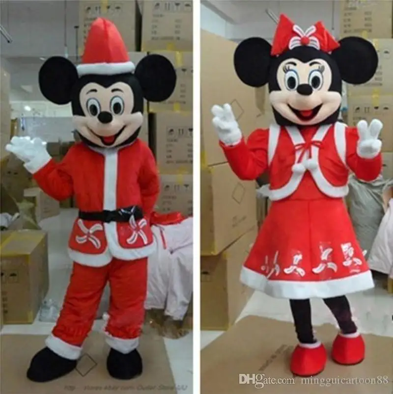 Christmas Mickey and Minnie Mouse Mascot Costumes Adult Size Christmas Mouse Cartoon Costume Party Fancy Fancy in New Year
Christmas Mickey and Minnie Mouse Mascot Costumes Adult Size Christmas Mouse Cartoon Costume Party Fancy Fancy in New Year