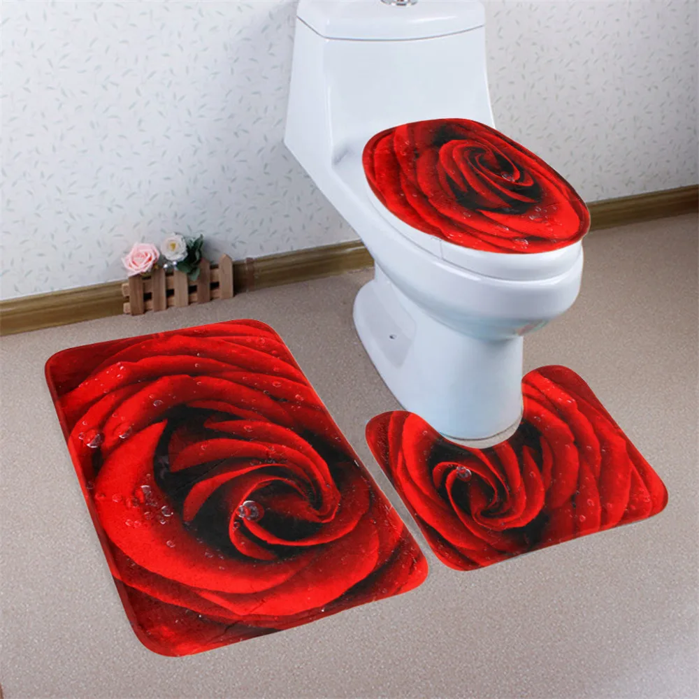 Rose feather Pattern Woodgrain Bathroom Non-Slip Flannel Pedestal Rug + Lid Toilet Cover + Bath Mat Set Floor Mat Rug Carpet
Rose feather Pattern Woodgrain Bathroom Non-Slip Flannel Pedestal Rug + Lid Toilet Cover + Bath Mat Set Floor Mat Rug Carpet