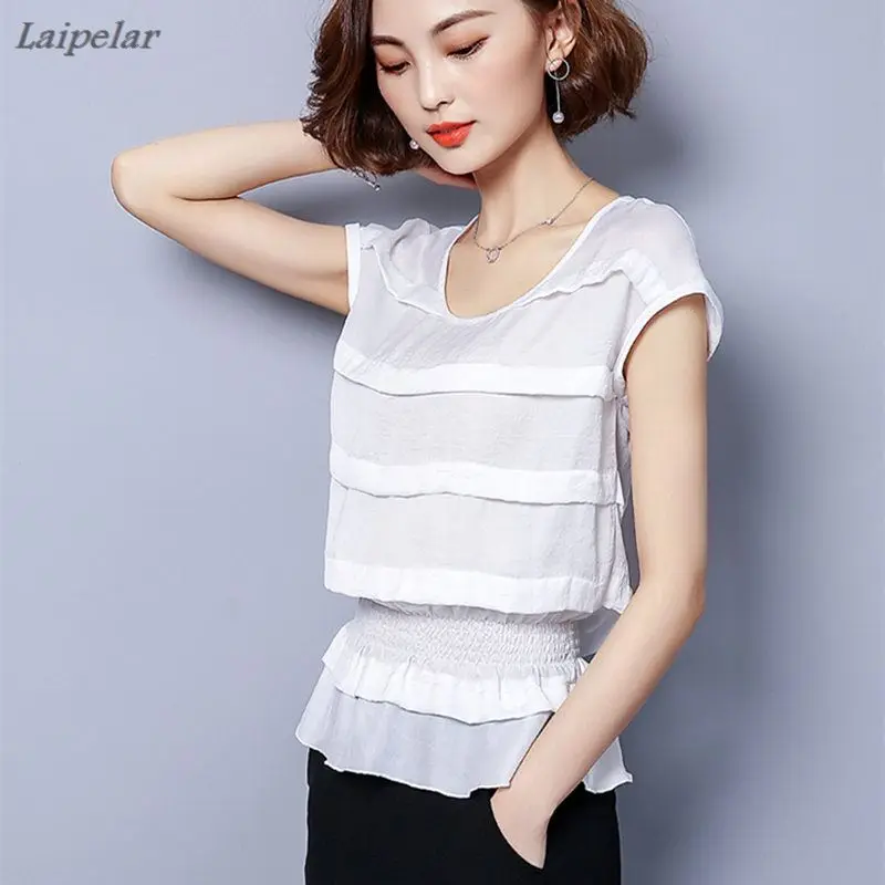 2018 New Blouse Summer Style Women Blouses Elegant Ruffles White Blouse Short Sleeve Chiffon Shirt Casual Blusas Chemise Femme
2018 New Blouse Summer Style Women Blouses Elegant Ruffles White Blouse Short Sleeve Chiffon Shirt Casual Blusas Chemise Femme