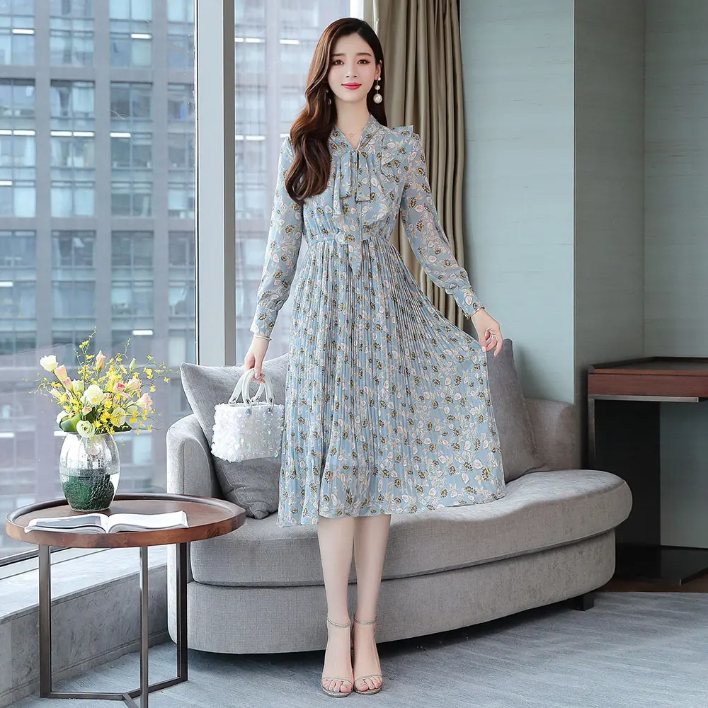 Borisovich Ladies Elegant Party Dresses New 2019 Autumn Korean Sweet Style Floral Print Women Chiffon Pleated Long Dress N1517
Borisovich Ladies Elegant Party Dresses New 2019 Autumn Korean Sweet Style Floral Print Women Chiffon Pleated Long Dress N1517