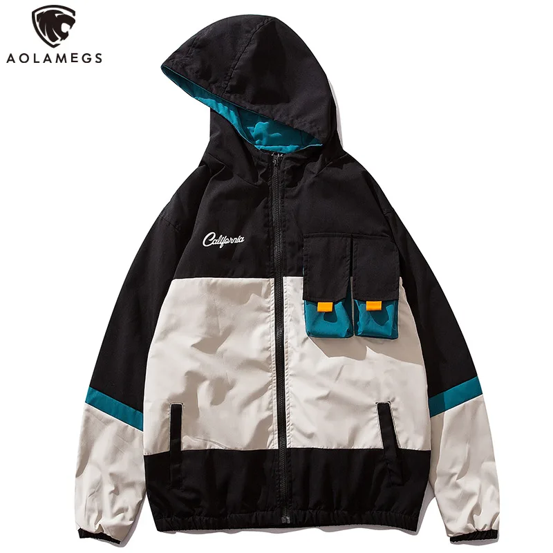 Aolamegs Jackets Men Multi-Pocket Hooded Jacket Tracksuit Patchwork Color Zipper Coats Youth Cargo Style Windbreaker Autumn
Aolamegs Jackets Men Multi-Pocket Hooded Jacket Tracksuit Patchwork Color Zipper Coats Youth Cargo Style Windbreaker Autumn