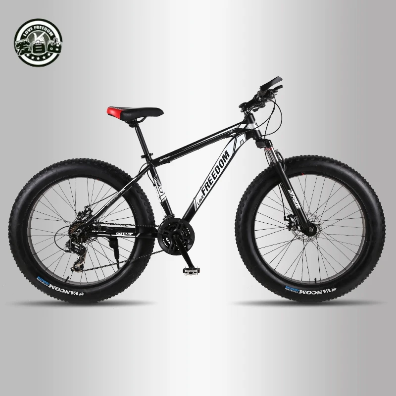 Love Freedom 7/24/27 speed top quality Mountain bike 26 inches Aluminum Bicycles Double disc brakes Fat bike Snow bicycle
Love Freedom 7/24/27 speed top quality Mountain bike 26 inches Aluminum Bicycles Double disc brakes Fat bike Snow bicycle