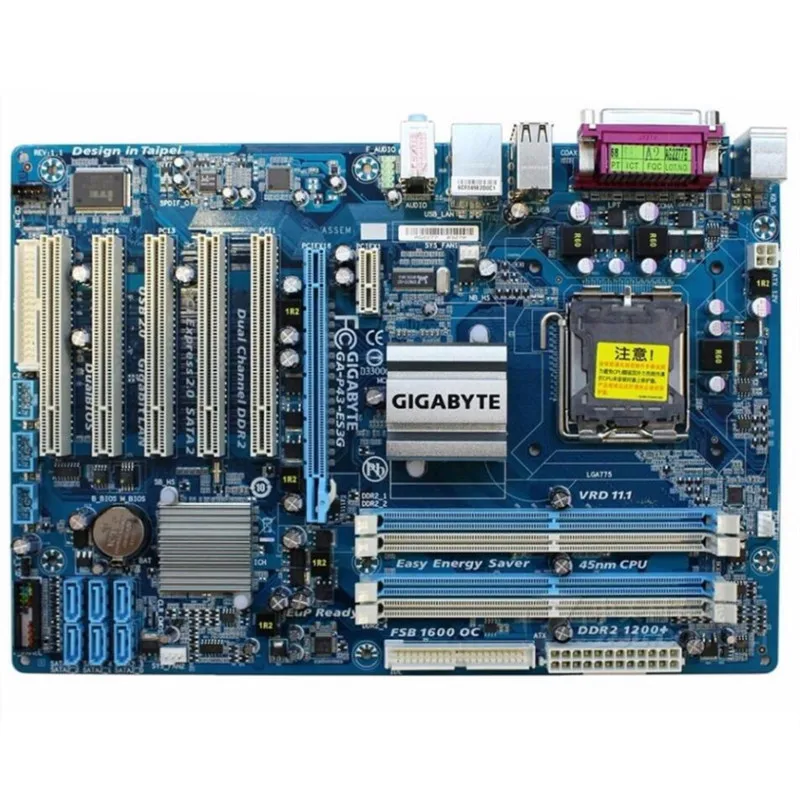 For Gigabyte GA-P43-ES3G REV 1.0 1.1 Original Used Motherboard P43-ES3G P43 LGA 775 DDR2 (Yellow blue happens to happen)
For Gigabyte GA-P43-ES3G REV 1.0 1.1 Original Used Motherboard P43-ES3G P43 LGA 775 DDR2 (Yellow blue happens to happen)