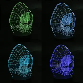 Colorful 3D Skull LED Lamp Headlight Visual Creative Gift with USB Cable 3D Hologram Illusion Desk Lamp for Kids
Colorful 3D Skull LED Lamp Headlight Visual Creative Gift with USB Cable 3D Hologram Illusion Desk Lamp for Kids