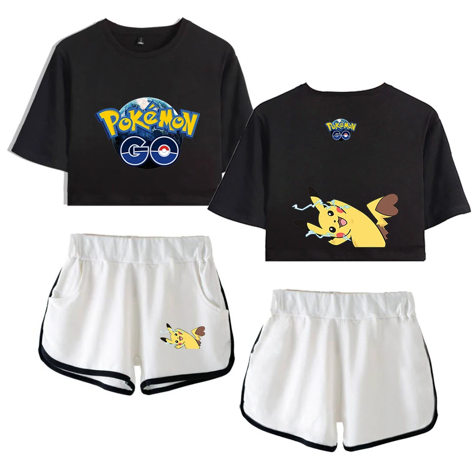2019 New style Pokemon Leisure style T-shirt and Short Pants women's sets 2019 hot sale Styles T-shirt and shorts two-piece suit
2019 New style Pokemon Leisure style T-shirt and Short Pants women's sets 2019 hot sale Styles T-shirt and shorts two-piece suit