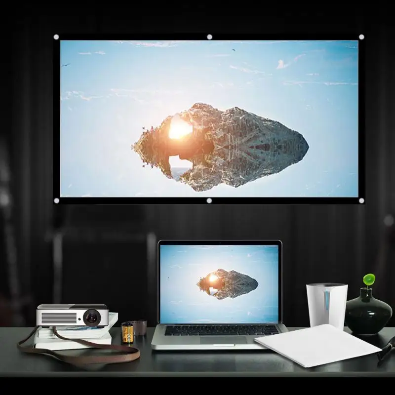 60-120 Inch Portable Foldable Non-crease White Projector Screen 16:9 Curtain Projection Screen
60-120 Inch Portable Foldable Non-crease White Projector Screen 16:9 Curtain Projection Screen