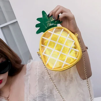 Women Transparent Handbag Clear Pineapple Metal Chain Crossbody Jelly Bag Smartphone Purse
Women Transparent Handbag Clear Pineapple Metal Chain Crossbody Jelly Bag Smartphone Purse