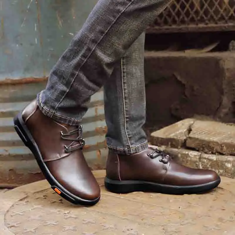 Masorini New Men Genuine Leather Ankle Boots Fashion Waterproof Autumn Winter Outdoor Mens Casual Shoes High Top Footwear WW-241
Masorini New Men Genuine Leather Ankle Boots Fashion Waterproof Autumn Winter Outdoor Mens Casual Shoes High Top Footwear WW-241