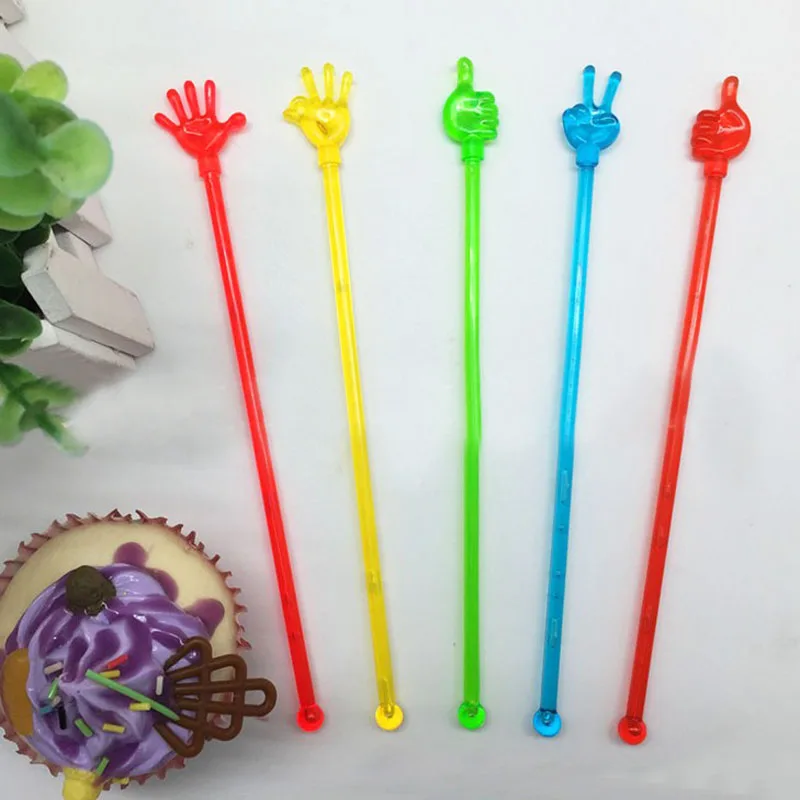 20 Pcs Hot Sale Cocktail Swizzle Sticks Drink Wine Stirrer Coffee Muddler Puddler Color Assorted Palm-shaped Plastic Bar Tools
20 Pcs Hot Sale Cocktail Swizzle Sticks Drink Wine Stirrer Coffee Muddler Puddler Color Assorted Palm-shaped Plastic Bar Tools