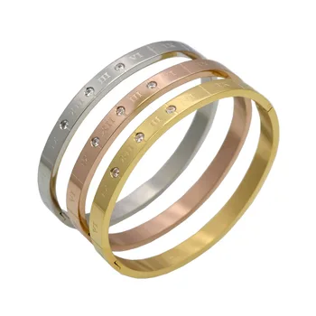 roman letter with crystal gold color Stainless steel Luxury Bracelet indian cuff Bangle fashion jewelry Bangle & Bracelet
roman letter with crystal gold color Stainless steel Luxury Bracelet indian cuff Bangle fashion jewelry Bangle & Bracelet