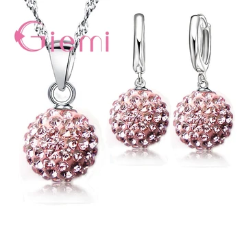 Best Hot New Jewelry Sets 925 Sterling Silver Austrian Crystal Pave Disco Ball Lever Back Earring Pendant Necklace Woman
Best Hot New Jewelry Sets 925 Sterling Silver Austrian Crystal Pave Disco Ball Lever Back Earring Pendant Necklace Woman