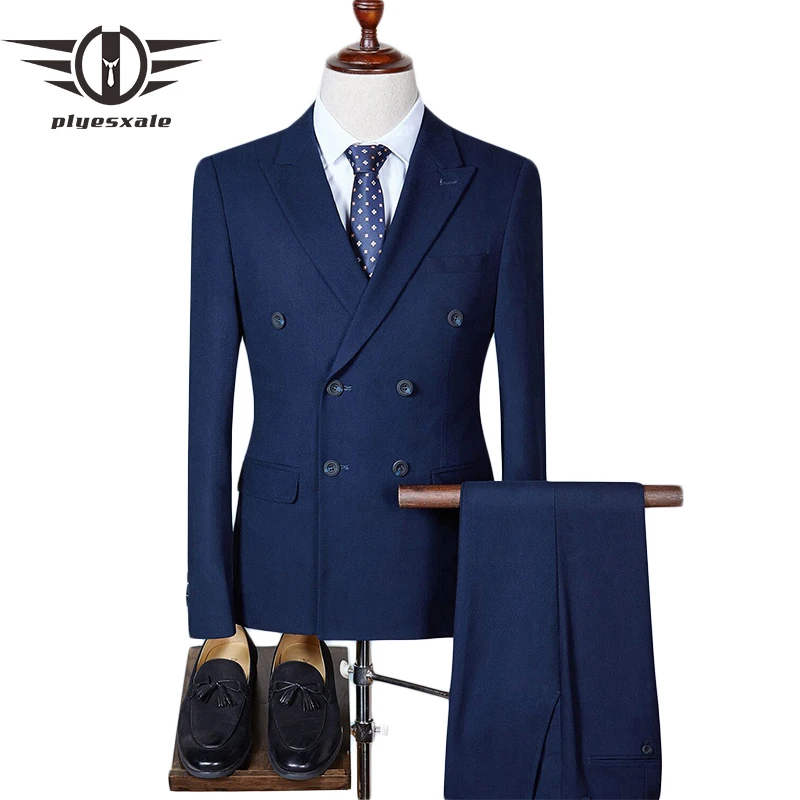 Plyesxale Wedding Suits For Men Slim Fit Mens Double Breasted Suit 3 Piece Costume Homme Mariage 2018 Men's Suits Formal Q272 
Plyesxale Wedding Suits For Men Slim Fit Mens Double Breasted Suit 3 Piece Costume Homme Mariage 2018 Men's Suits Formal Q272