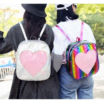2019 Women Hologram Laser Transparent Summer Transparent Ita Bags Harajuku Backpacks Kawaii Ita Bag Schoolbag Female Rucksack
2019 Women Hologram Laser Transparent Summer Transparent Ita Bags Harajuku Backpacks Kawaii Ita Bag Schoolbag Female Rucksack
